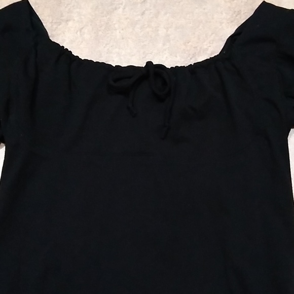 Black 3/4 Sleeve Blouse - Picture 2 of 6